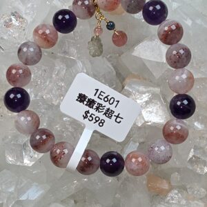 十一悦專屬【山茶花平安扣手串】療癒彩超七 (#1E6) by PrisFlame